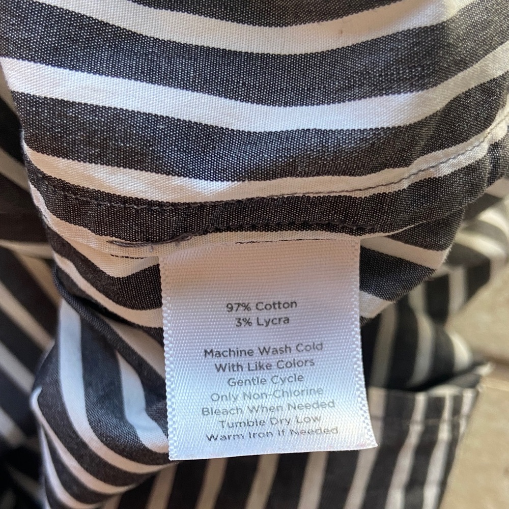 Talbots Striped Ruffle-Trim Tank Top - Picture 4 of 5
